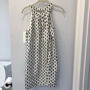 J Crew sleeveless graphic floral print dress